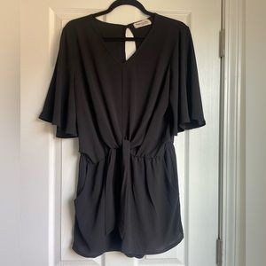 Impressions Boutique Black Romper with tie